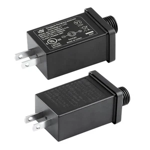 2Pcs 12V 1A UL Listed Class 2 Power Adapter LED Transformer For String Light - Picture 1 of 6