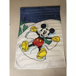 Decorative House Flag Mickey Mouse Disney Holiday Christmas Winter - Picture 1 of 3