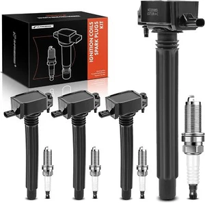 4 Ignition Coils & Iridium Spark Plugs for Jeep, Chrysler, Dodge, Fiat - Picture 1 of 8