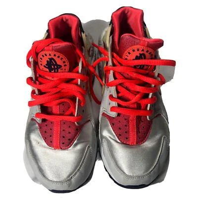 NIKE Air Huarache Run Sneakers Grey Pink 634835-013 Women US Size 6.5 - Изображение 1 из 4