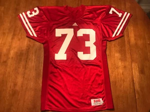 Wisconsin Badgers Dallas Lewallen rot Sandstrick Adidas Trikot Medium Made in USA - Bild 1 von 9