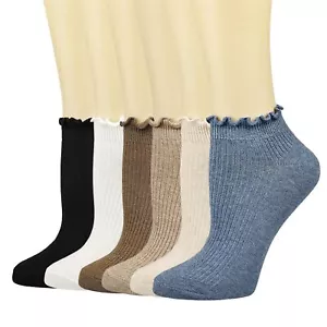 Mcool Mary Womens Ankle Ruffle Socks Casual Cotton Frilly Breathable Cute Kni... - Picture 1 of 9