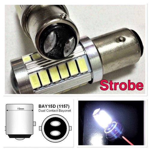 1157 2057 7528 3496 BAY15D P21/5W 33 LED Projector Blue Bulb Brake