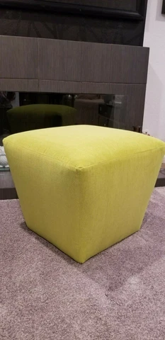 Lime Green Lewis Ethan Allen Ottoman Footstool bench Seat Cover