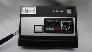 Fotografia retrò vintage anni 80 HALINA DISC CAMERA modello 108 fotocamera pellicola/props - Foto 1 di 6