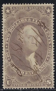 B&D: 1862-71 EE. UU. Scott R84c $2,50 Washington Inland Exchange F-VF - Imagen 1 de 2