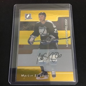 2001-02 In The Game Be A Player Martin St Louis Signature Series Auto #049 U90