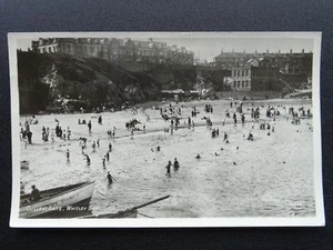 Tyne & Wear WHITLEY BAY Cullercoats Beach c1950s RP Postcard by R.A. Postcards - Picture 1 of 2