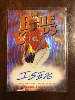 Raisel Iglesias 2019 Topps Finest Blue Chips Autograph /99 Cincinnati Reds Auto - Image 1 of 2