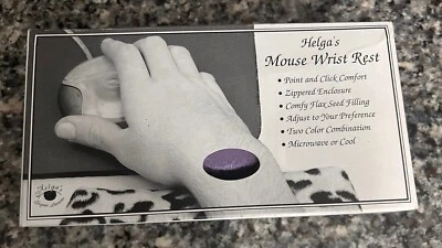Mousepad Gaming Wrist Rest Microwave Or Cool Flax Seed Filling Purple And Silver - Image 1 of 4