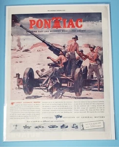 Pubblicità Bofors 1943 Pontiac General Motors tempo di guerra sabato sera posta - Foto 1 di 3