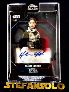 Star Wars Topps 2024 cromo negro automático/99 ALS-HC TALLIE LINTRA - Imagen 1 de 2
