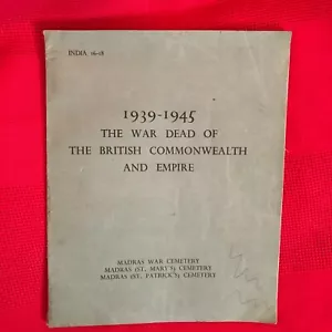 War Dead of the British Commonwealth & Empire. India: Madras - Picture 1 of 11