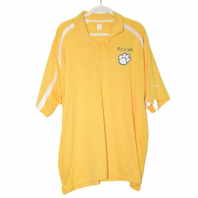 Camisa polo masculina branca amarela Slazenger gola TCCHS poliéster tamanho 2XL - Imagem 1 de 4