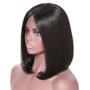 13x4 Lace Bob Wigs Brazilian Straight Hair Wigs Human Virgin Hair Wigs 12inch