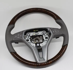 Original Mercedes w207 w212 E Klasse Cabrio Coupe E Holzlenkrad a2184603903 Grau - Picture 1 of 5