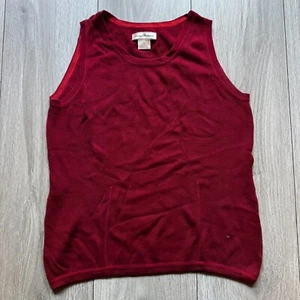 Tommy Bahama Silk Cotton Tank Top Shirt small sleeveless Burgundy - Picture 1 of 6