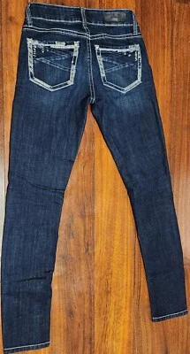 DAYTRIP LYNX SKINNY Blue Jeans Womens Size 25R (26x30) Low Rise Dark Wash Denim  - Image 1 of 4