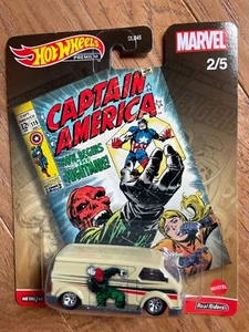 HOT WHEELS PREMIUM MARVEL CAPTAIN AMERICA RED SKULL MBK VAN - Picture 1 of 2