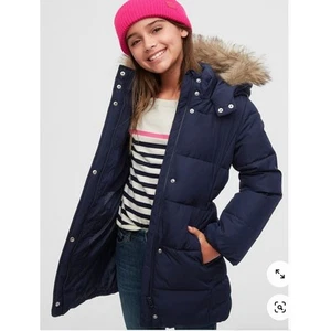 GAP KIDS Kids ColdControl Ultra Max Long Winter Parka Jacket Coat 593424 // 10 - Picture 1 of 11
