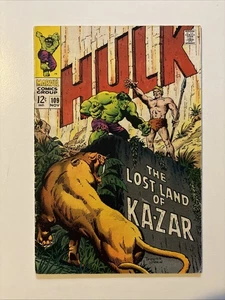 Incredible Hulk #109 Ka-Zar Zabu Tierras Perdidas 1968 Edad de Plata Marvel *Bien-* - Imagen 1 de 8