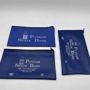 (3) Borsa di deposito Putnam State Bank 11x6” St. Augustine Florida  - Foto 1 di 6