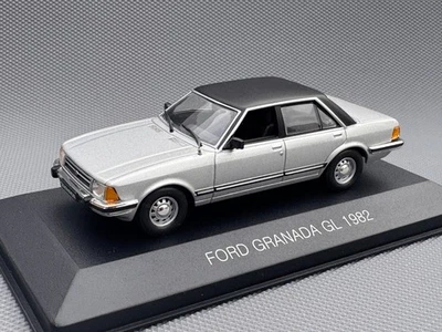 Coche modelo Ford Granda GL 1982 plateado caja blanca escala 1:43 Foto 1 de 4