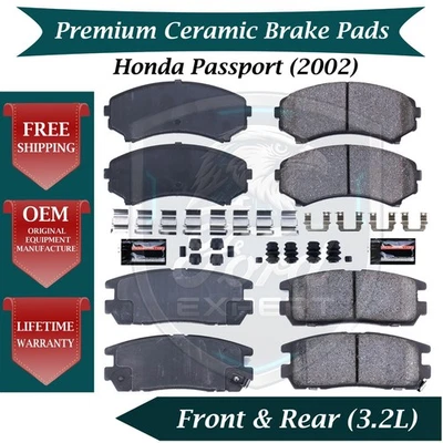 Premium OE Front & Rear Ceramic Brake Pads Kit For 2002 Honda Passport - Image 1 of 4