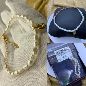 Pulsera Monica Vinader Capri Keshi Perlas Oro 18k Vermeil y Perla PVP £140 - Imagen 1 de 17