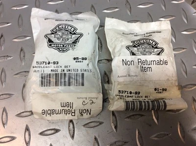 93-13 Harley Davidson Touring Electra Road Glide 2 Saddlebag Lockset 53710-93 - Image 1 of 4