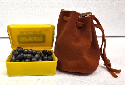 Kolpin .177, .22 LR ammo or BB Pouch Black Powder Ball Bag NEW NOS Shot Pouch