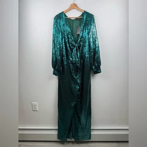 NWT ELOQUII Women's Plus Size Dolman Sleeve Sequin Jumpsuit Size 16 - Picture 1 of 6