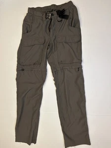 BOY SCOUTS SWITCHBACK Womens XS Pants Uniform Zip to Shorts BSA Belt Green READ - Picture 1 of 21
