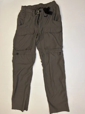 BOY SCOUTS SWITCHBACK Womens XS Pants Uniform Zip to Shorts BSA Belt Green READ - Image 1 of 4
