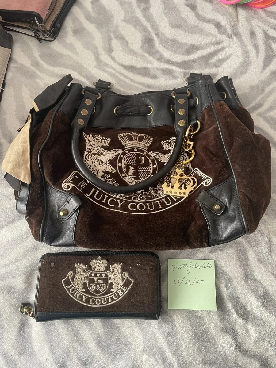 Juicy Couture Shoulder Bag Women's Velvet Exterior Bags & Handbags