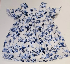 Janie & Jack Palm Paradise Floral Tropical Dress Girls Size 6 - Picture 1 of 6