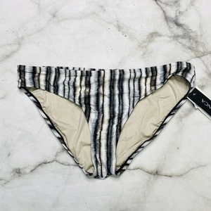La Blanca Womens Hipster Bikini Bottom Size 14 Bamboo Stripe Black White New - Picture 1 of 4