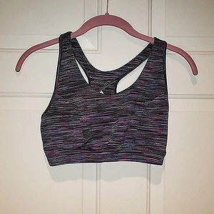 Women's sz M Purple Design Sports Bra Lightly Lined  by Tek Gear - Picture 1 of 4