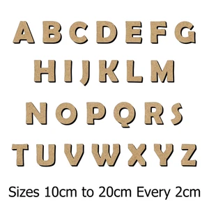 DIY MDF Wooden Letter & Letters A–Z - 10 to 20cm - 3mm Laser Cut Craft Alphabet - Picture 1 of 4