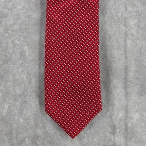 Geoffrey Beene Red Geometric Stripe Dot 100% Silk Men's Neck Tie NWOT - Picture 1 of 6