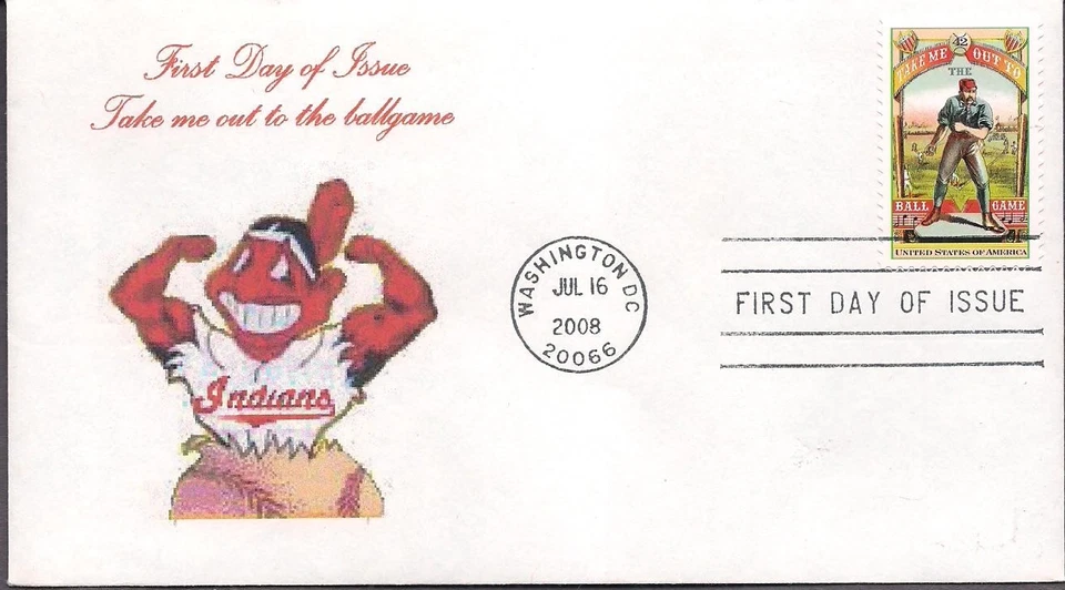 Take Me out to Ballgame FDC- Cleveland Indians- ACE 020 - Image 1 of 1