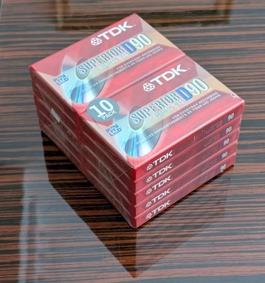 NEW Lot of 10 TDK D90 Blank Audio 90 Minute Cassette Tapes SEALED - Image 1 of 4