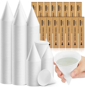 Roshtia 3200 piezas tazas de cono de papel espesado desechable 4 oz, clásico - Imagen 1 de 7