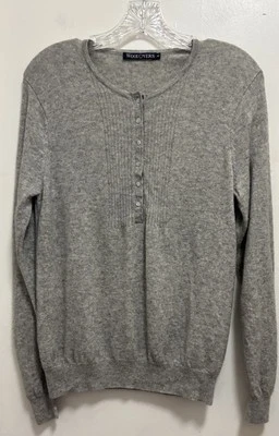 Suéter Tejido Woolovers Pura Lana Merino + Cachemira 1/4 Botones Talla M Foto 1 de 4