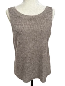Eileen Fisher Damen kleiner ärmelloser Strickpullover 100% Bio Leinen - Bild 1 von 9