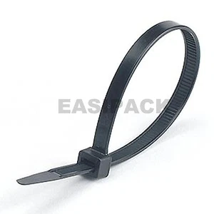 500 x (300 mm x 4,8 mm) CORBATAS DE CABLE cremallera envolturas - NEGRO - Imagen 1 de 1