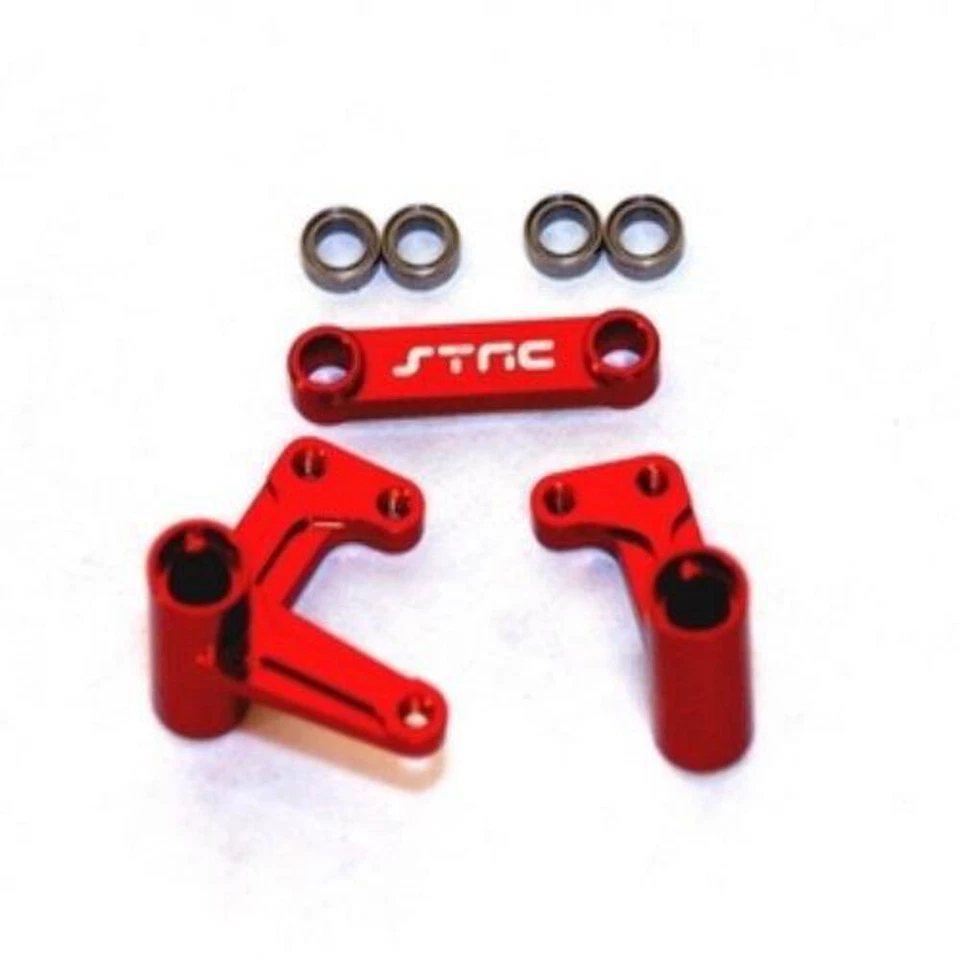 STRC ST3743XR Steering Bellcrank Set Red Traxxas Bandit Rustler Slash