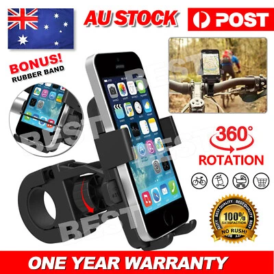 360° Motorcycle Bicycle Bike Handlebar Mount Holder Stand For Mobile Phone - image 1 of 4
