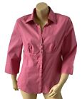 NO BOUNDARIES Womens Size XL 15-17 Vintage Y2K Button Front Collared Pink Shirt