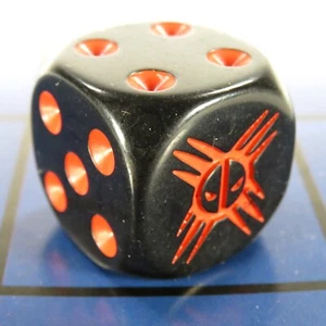 Deadpool Weapon X dice ~ DEADPOOL DIE (Black/Red) HeroClix - Picture 1 of 1